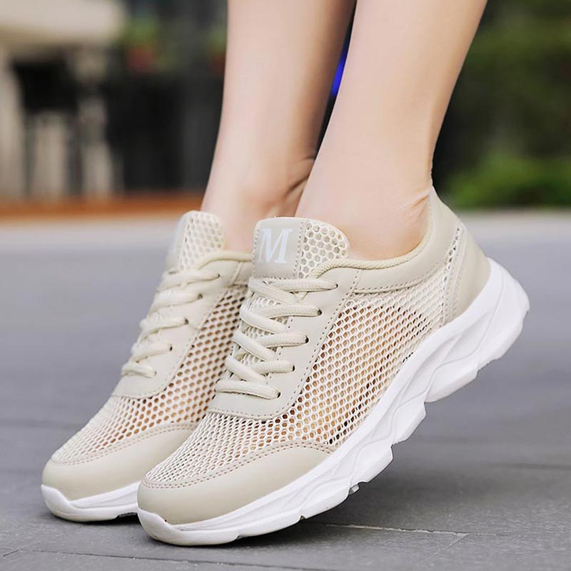 Street Fashion Outlet - ฤดูร้อน Breathable รองเท้าผ้าใบผู้หญิงตาข่ายผู้หญิงกีฬารองเท้าน้ําหนักเบารองเท้าผู้หญิง T ใหม่ 2019