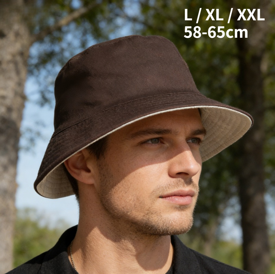 Bucket Hat Embroidered - หมวกบักเก็ตสองด้าน หมวกกันแดดสำหรับผู้ชายและผู้หญิง ปีกหมวกกลับด้านได้ ป้องกันแสงแดด UPF 50+