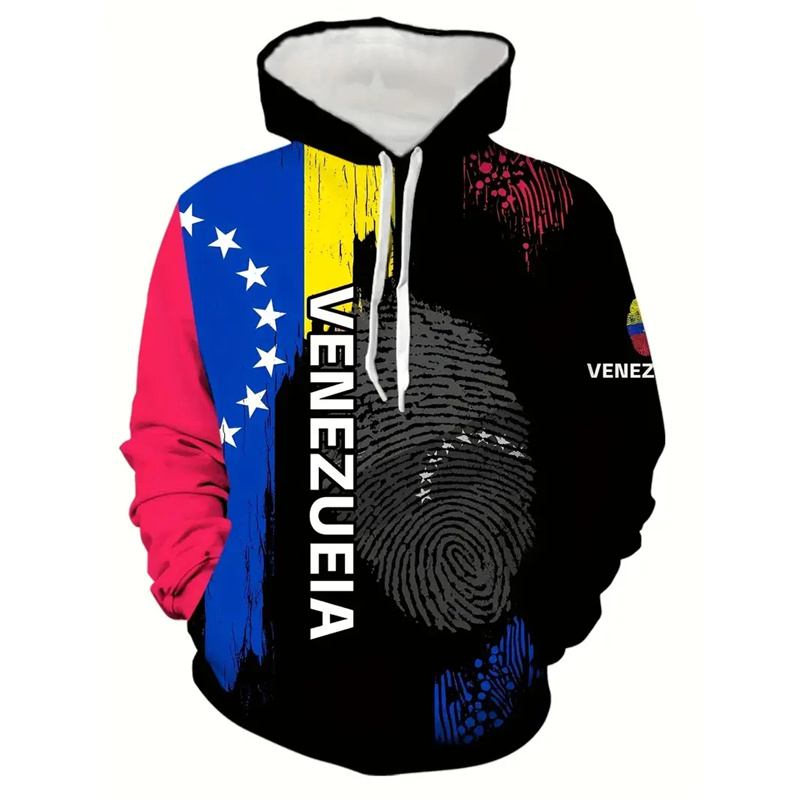 Street Fashion Brazil - เสื้อฮู้ดลายธงเวเนเซียสำหรับผู้ชายแฟชั่น3D พิมพ์ลายธงบราซิลเสื้อสวมหัวสำหรับวิ่งแนวสตรีทสปอร์ตสำหรับฤดูใบไม้ร่วง