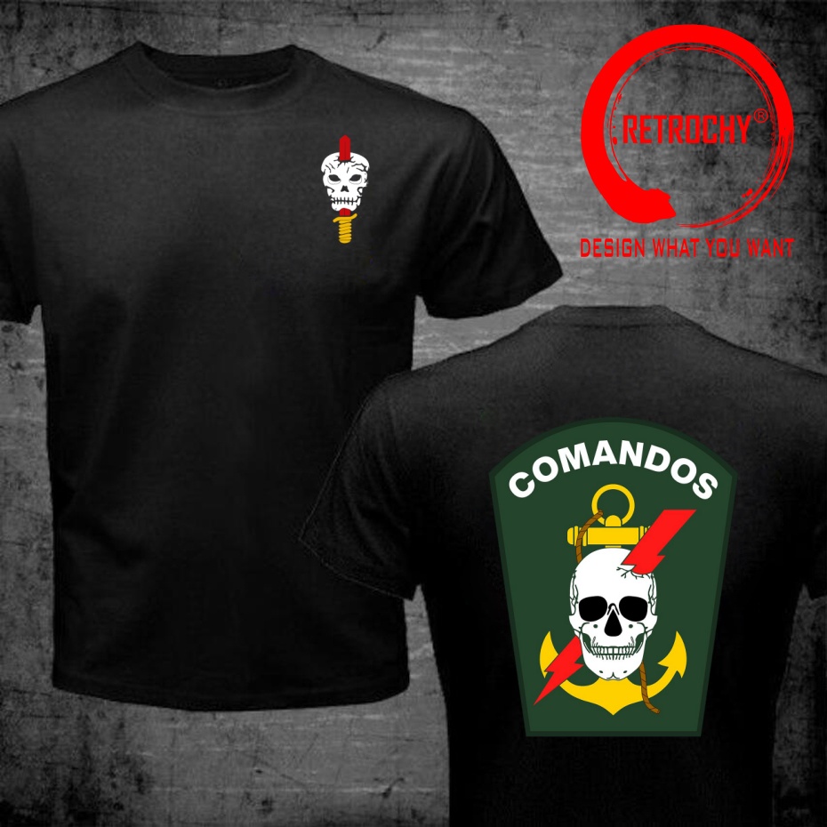 Street Fashion Brazil - การออกแบบที่ตลกขบขันกองทัพหน่วยรบพิเศษบราซิล 1st Commando Action Battalion เสื้อเชิ้ตผู้ชายแฟชั่นอินเทรนด์เสื้อผ้าลำลองเสื้อมีสไตล์