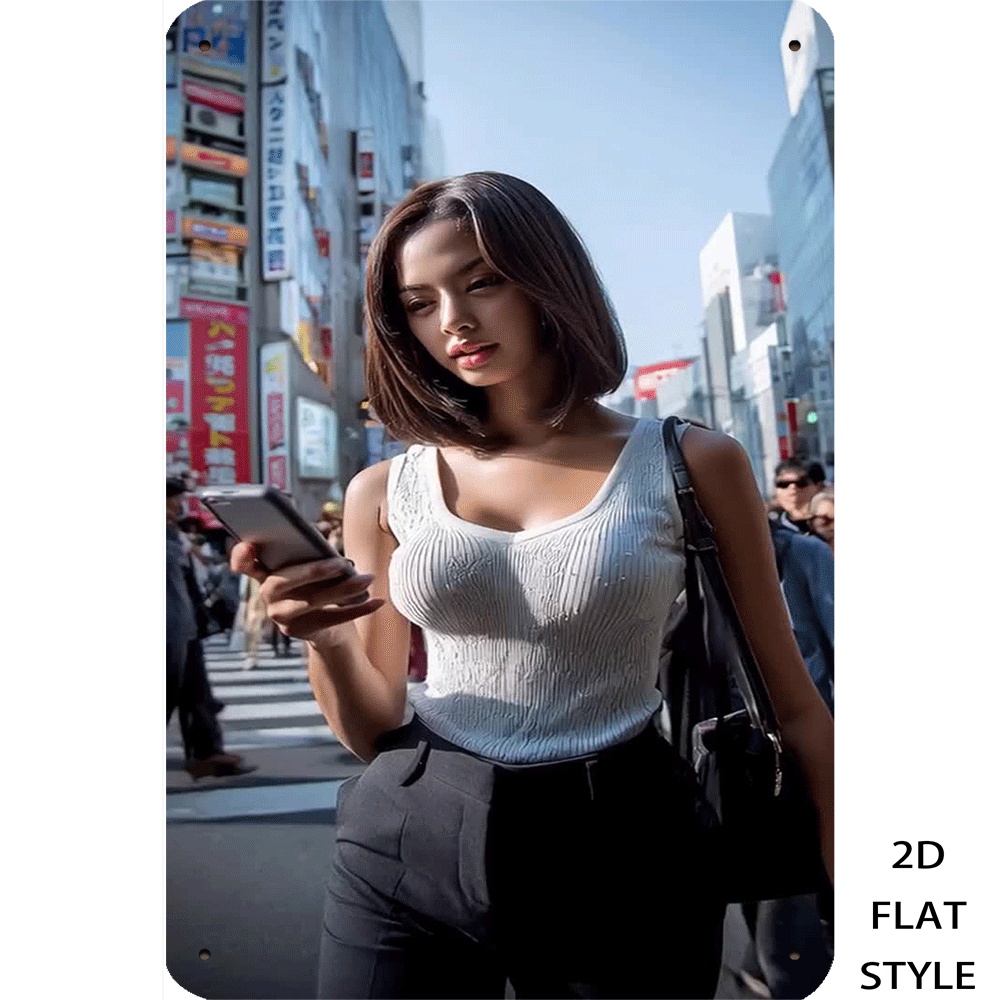 ป้ายโลหะสไตล์เรโทร แฟชั่นคนเมื - Urban Street Fashion Photography บทวิจารณ์และราคา