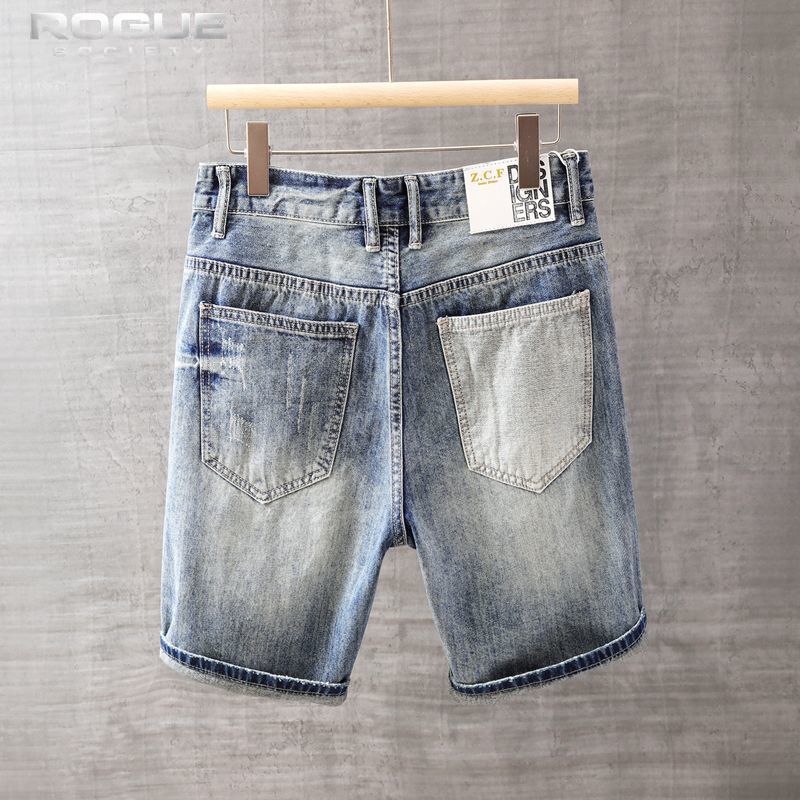 กางเกงยีนส์ขาสั้นสไตล์เกาหลี ฮ - Street Fashion Hip Hop บทวิจารณ์และราคา