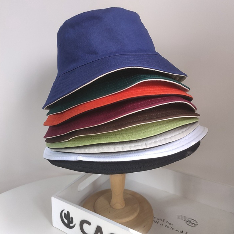 หมวกบักเก็ตสองด้าน หมวกกันแดดส - Bucket Hat Embroidered บทวิจารณ์และราคา