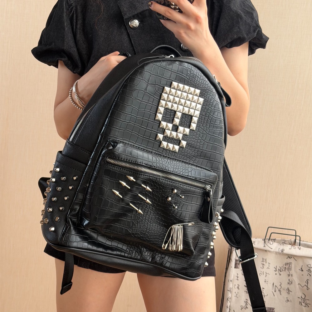 กระเป๋าเป้สะพายหลังลายหนังจระเ - Street Fashion Hip Hop บทวิจารณ์และราคา