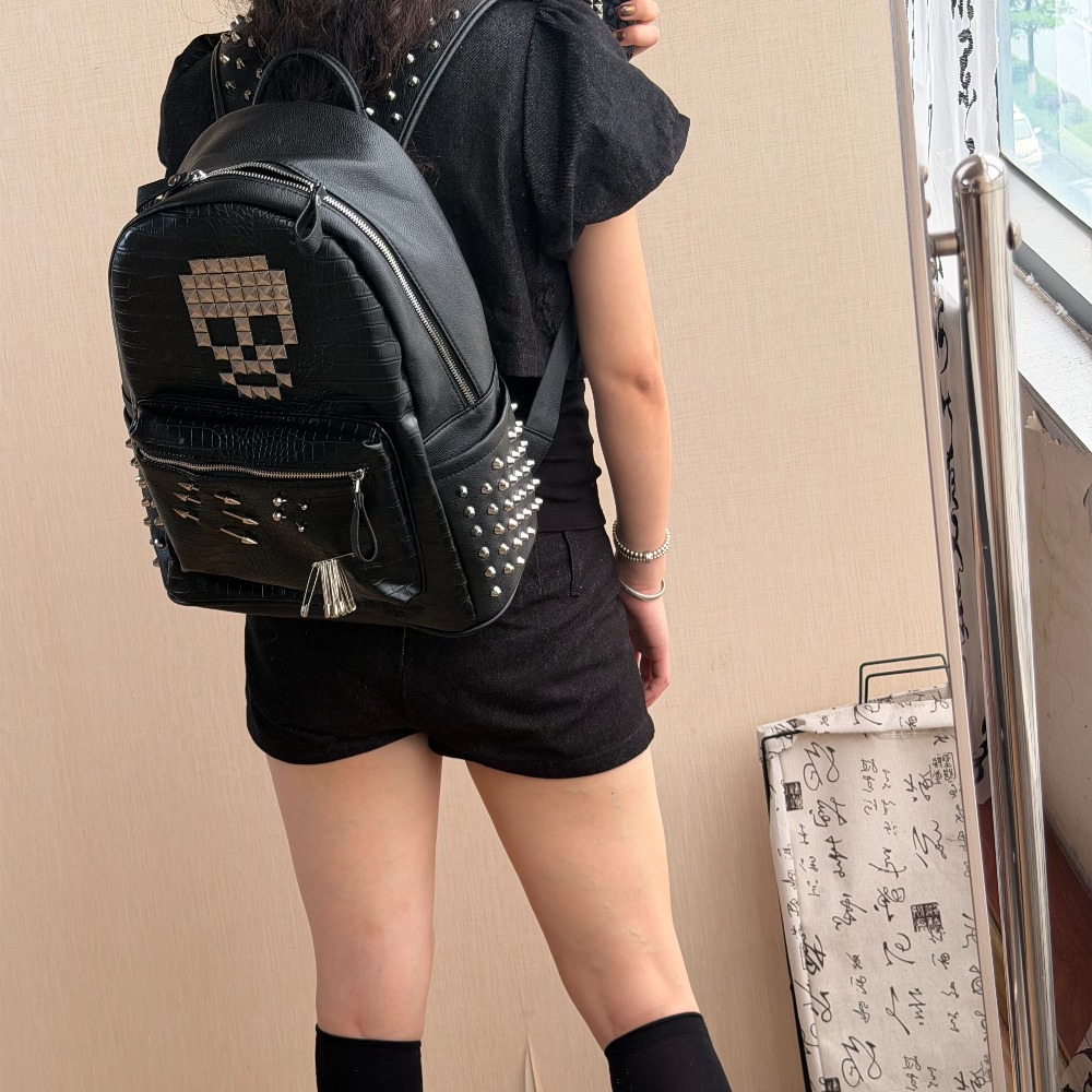 กระเป๋าเป้สะพายหลังลายหนังจระเ - Street Fashion Hip Hop บทวิจารณ์และราคา
