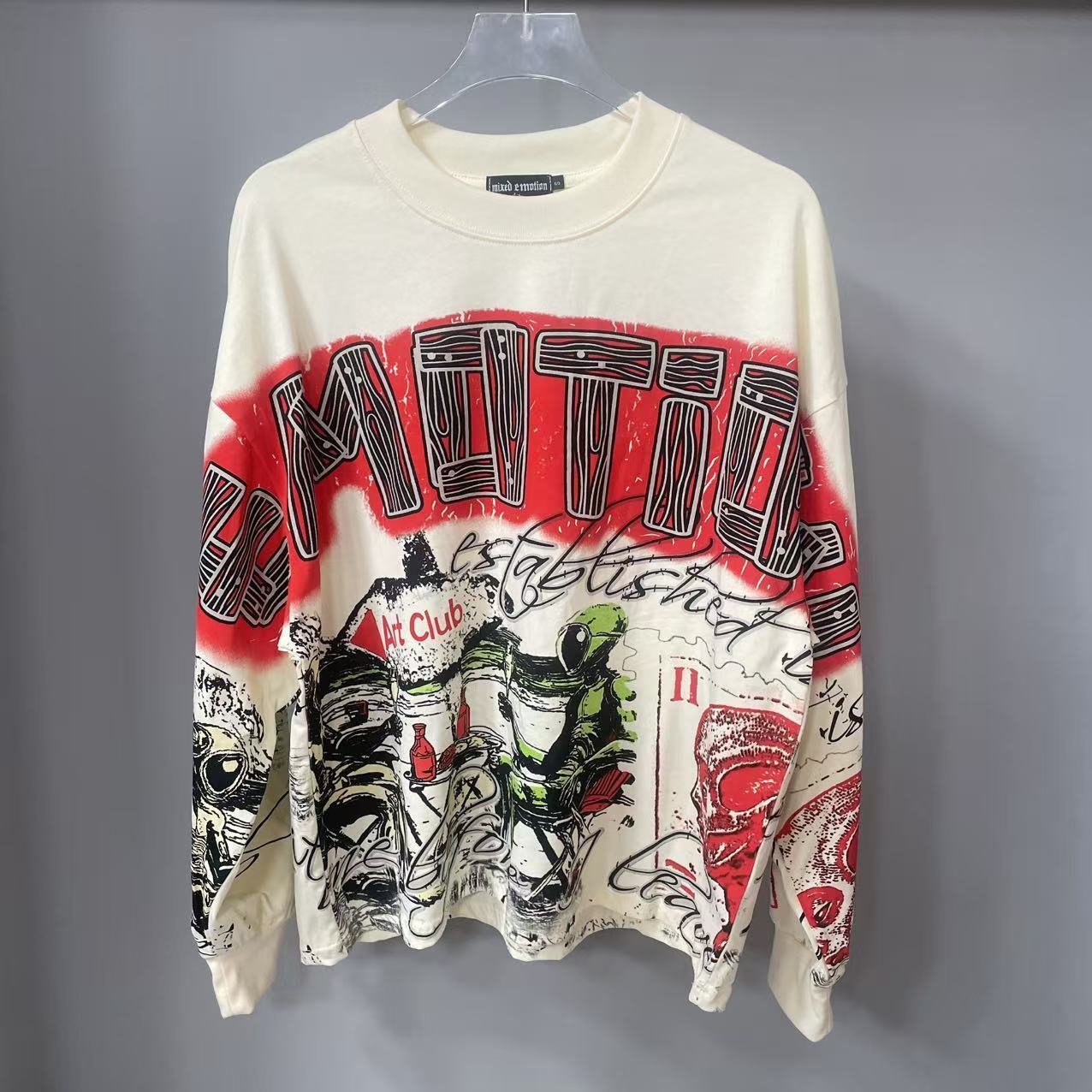 เสื้อยืดแขนยาวดีไซน์เนอร์คุณภา - Street Fashion Hip Hop บทวิจารณ์และราคา