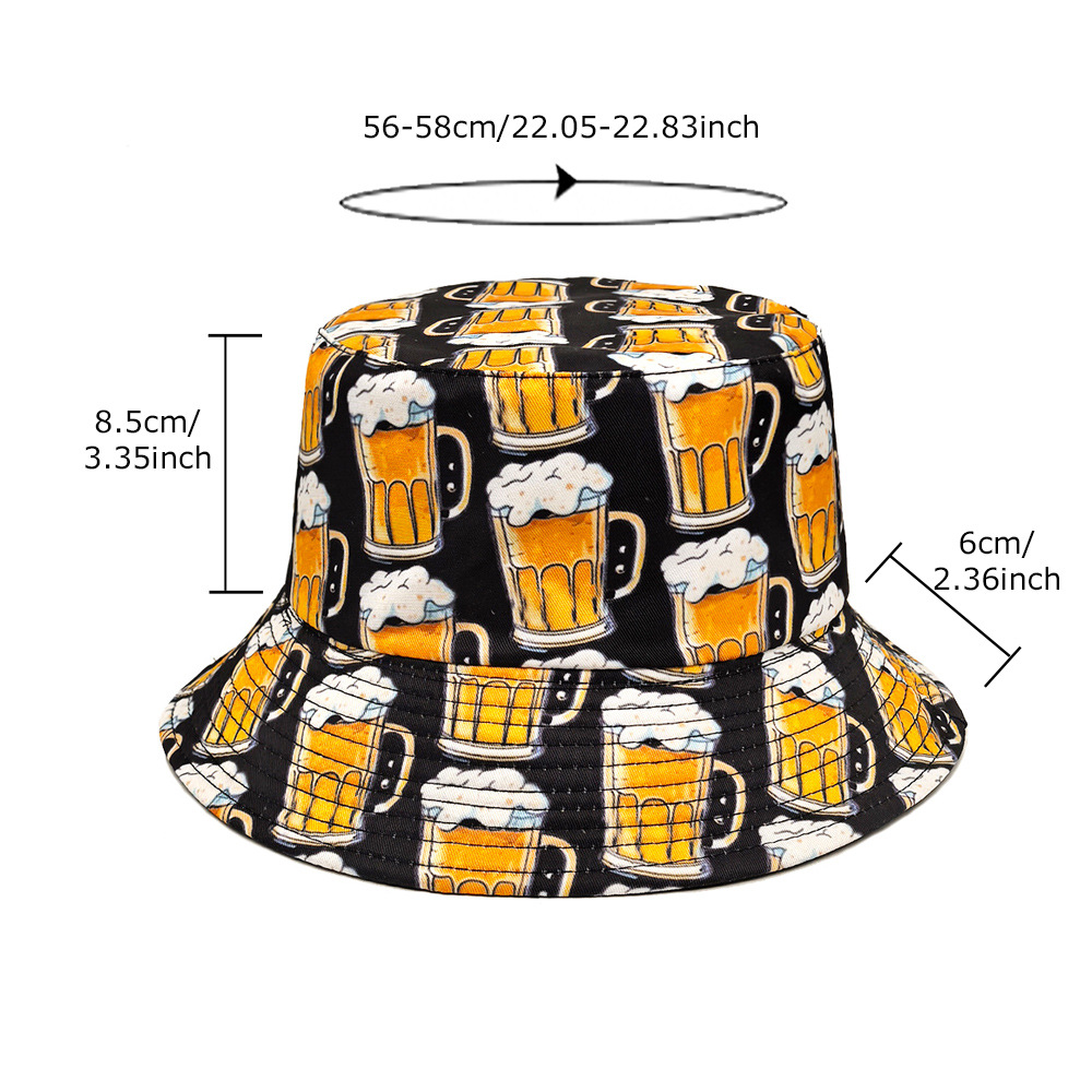 การ์ตูนเบียร์หมวกเบียร์รูปแบบห - Bucket Hat Embroidered บทวิจารณ์และราคา