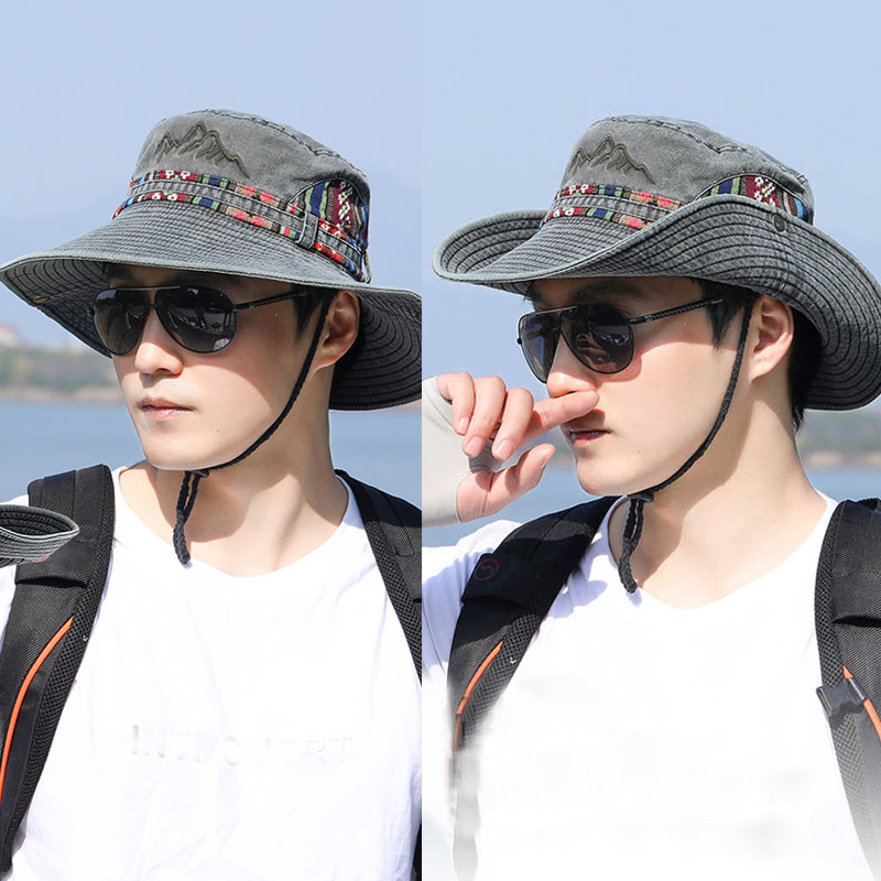 หมวกบักเก็ตปานามาฤดูร้อนสำหรับ - Bucket Hat Embroidered บทวิจารณ์และราคา