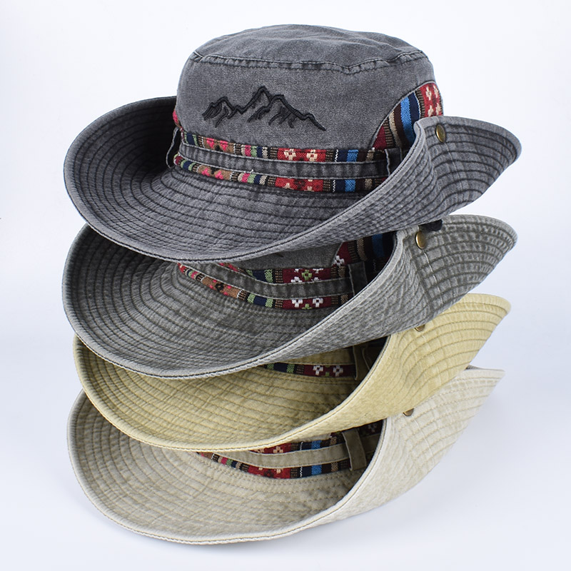 หมวกบักเก็ตปานามาฤดูร้อนสำหรับ - Bucket Hat Embroidered บทวิจารณ์และราคา