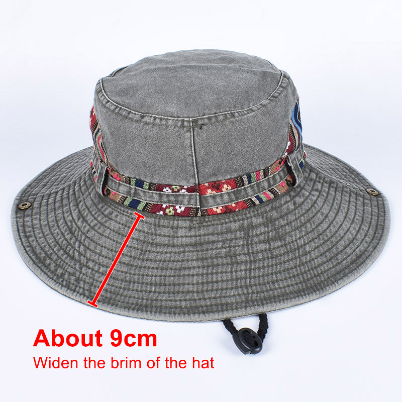 หมวกบักเก็ตปานามาฤดูร้อนสำหรับ - Bucket Hat Embroidered บทวิจารณ์และราคา