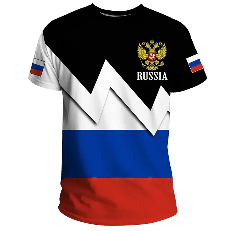 เสื้อยืดพิมพ์ลายธงชาติรัสเซียแ - Street Fashion Russia บทวิจารณ์และราคา
