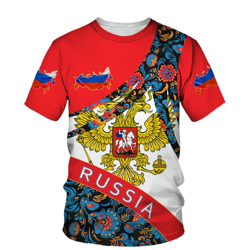 เสื้อยืดพิมพ์ลายธงชาติรัสเซียแ - Street Fashion Russia บทวิจารณ์และราคา