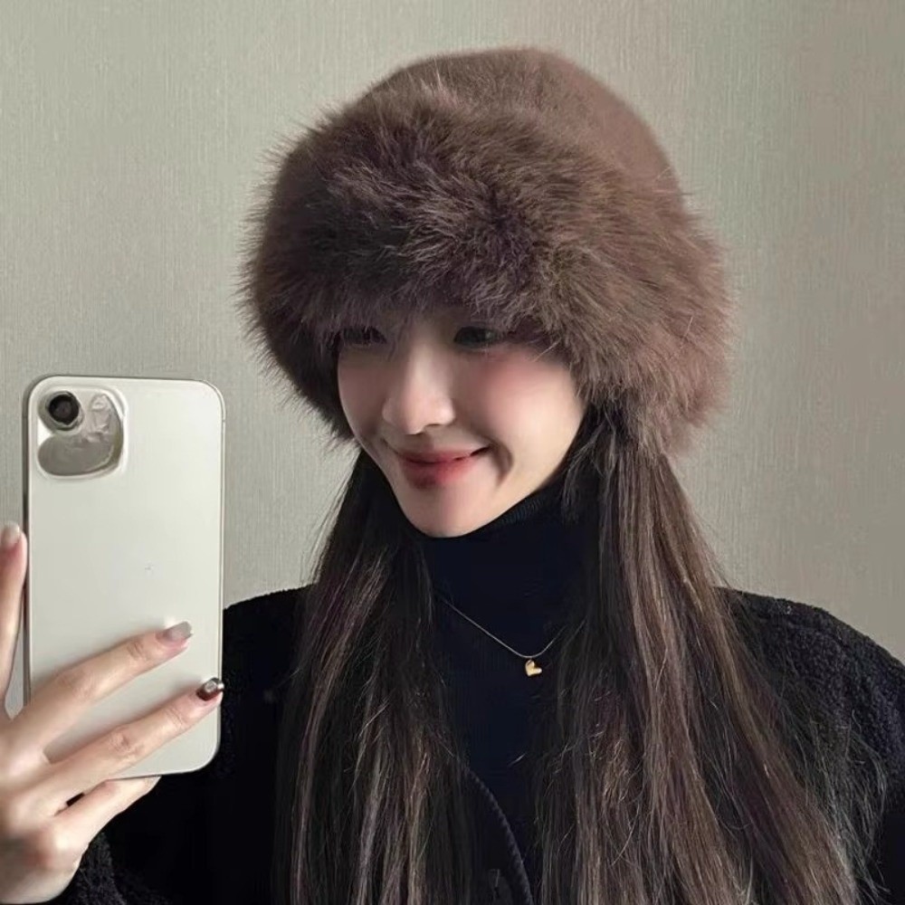หมวกแฟชั่นขนฟู หมวกฤดูหนาว หมว - Bucket Hat Embroidered บทวิจารณ์และราคา