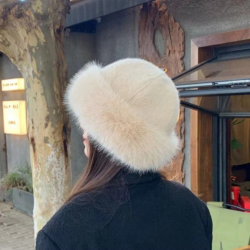 หมวกแฟชั่นขนฟู หมวกฤดูหนาว หมว - Bucket Hat Embroidered บทวิจารณ์และราคา