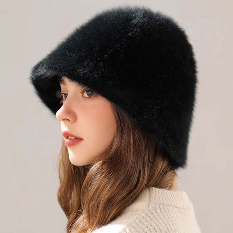 หมวกบักเก็ตขนกระต่ายสำหรับฤดูห - Street Fashion Russia บทวิจารณ์และราคา