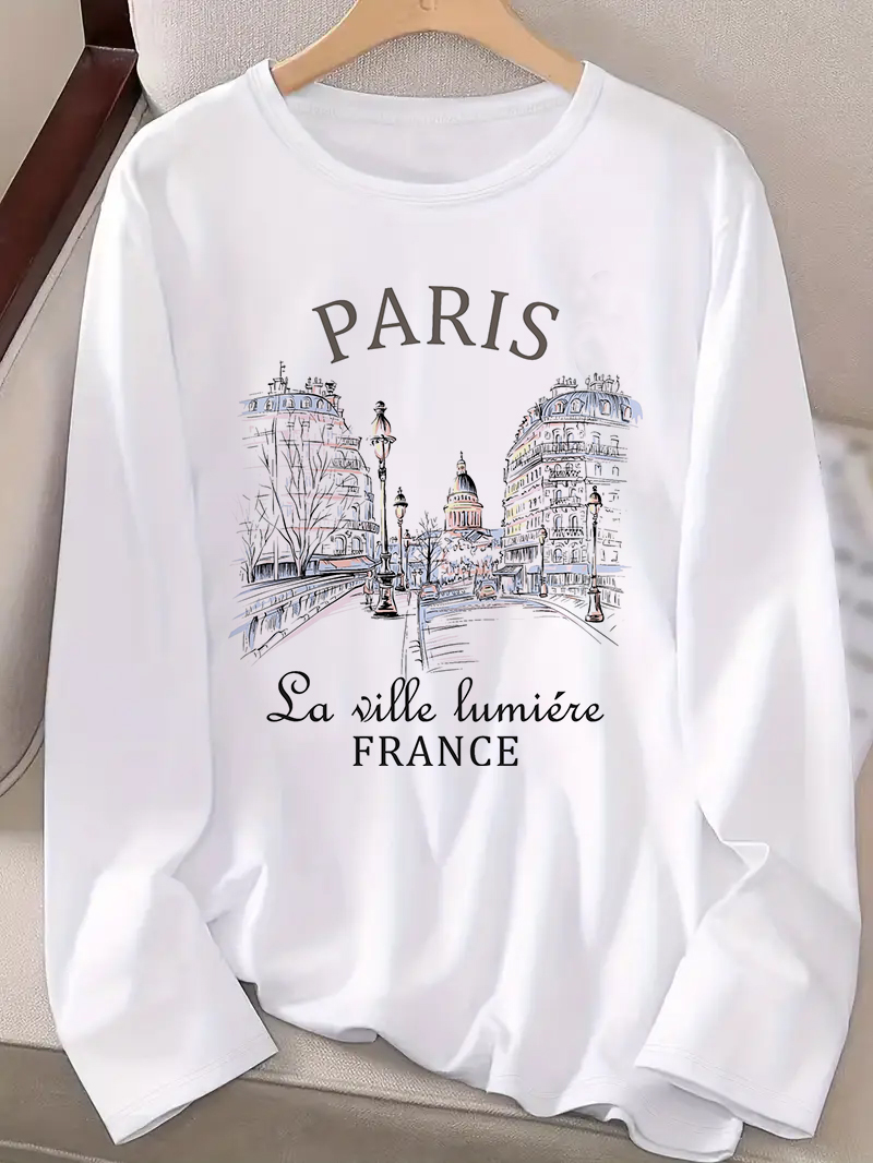เสื้อยืดพิมพ์ลายตัวอักษรแฟชั่น - Street Fashion Paris 2025 บทวิจารณ์และราคา