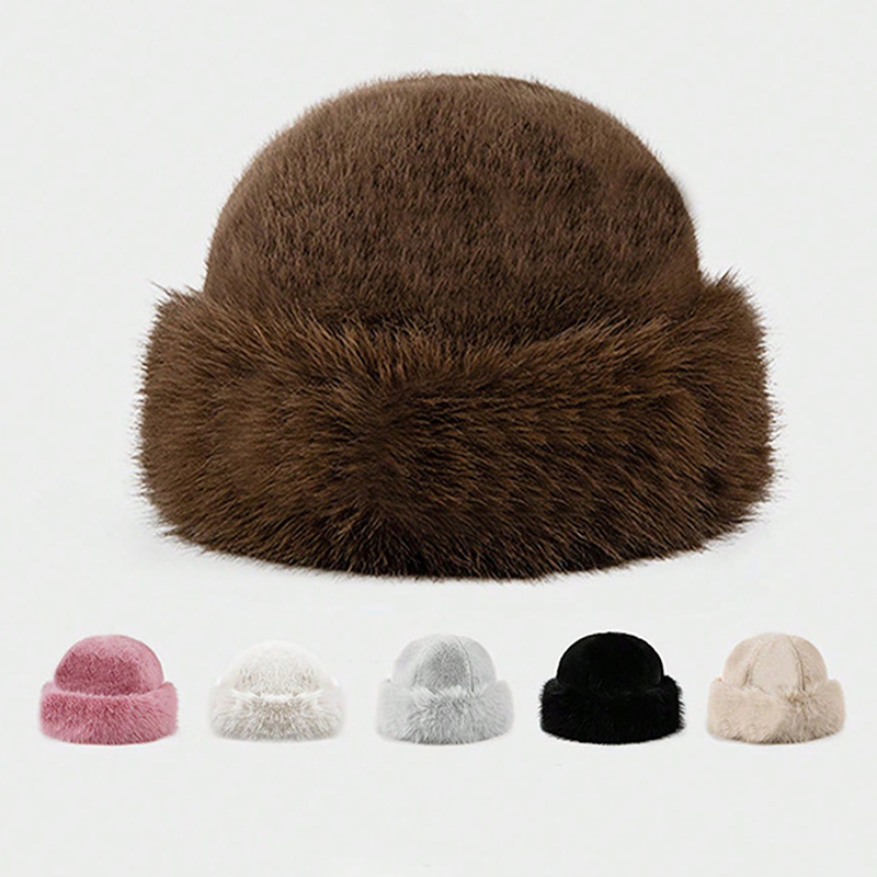 หมวกบักเก็ตขนเฟอร์เทียมปีกกว้า - Bucket Hat Embroidered บทวิจารณ์และราคา