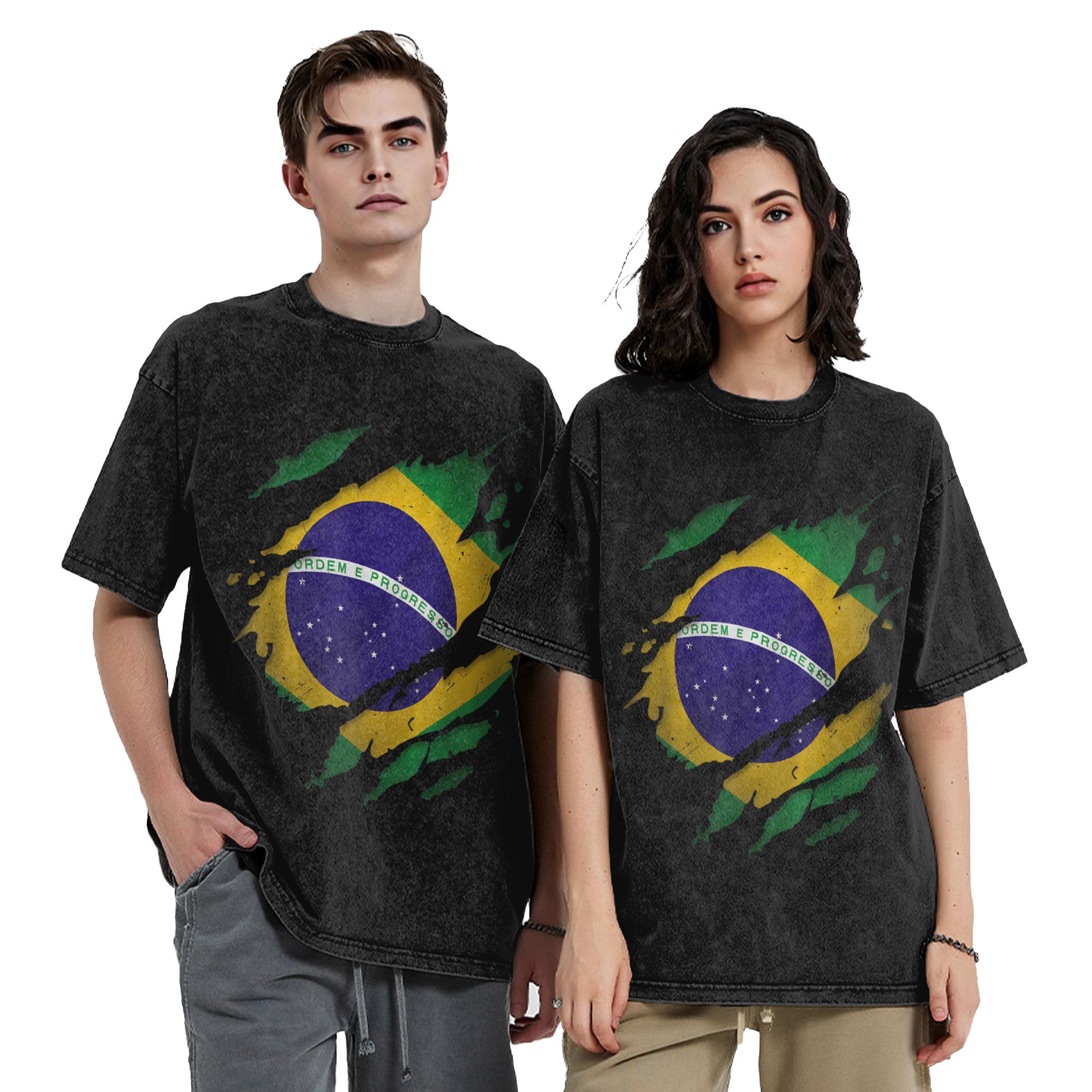 บราซิล ธงชาติบราซิล เสื้อยืดลา - Street Fashion Brazil บทวิจารณ์และราคา
