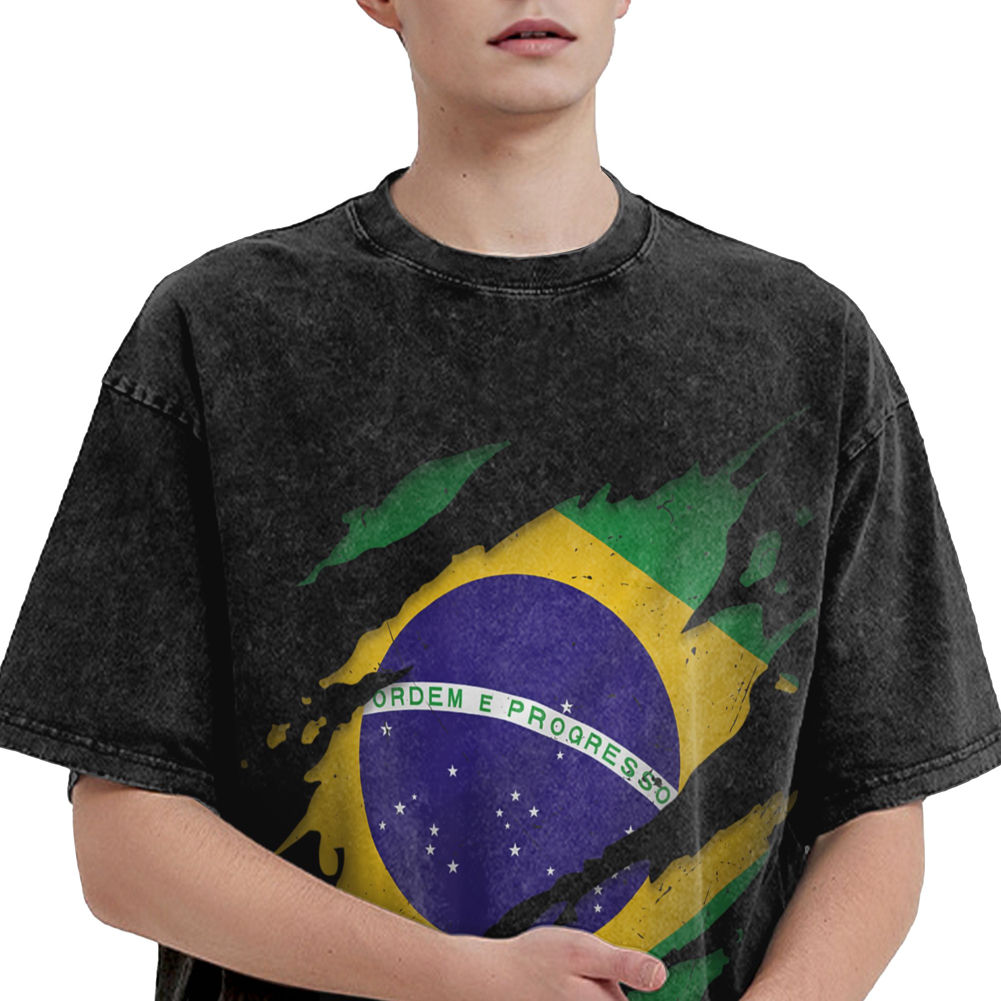 บราซิล ธงชาติบราซิล เสื้อยืดลา - Street Fashion Brazil บทวิจารณ์และราคา