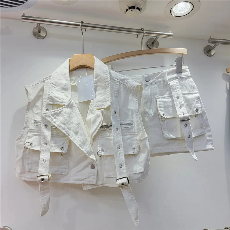 ชุดเดนิมแฟชั่นสำหรับผู้หญิง เส - Street Fashion Vest บทวิจารณ์และราคา