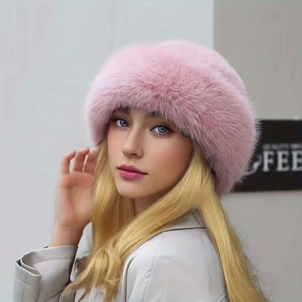 หมวกไหมพรมขนฟูสีพื้นสำหรับฤดูห - Bucket Hat Embroidered บทวิจารณ์และราคา