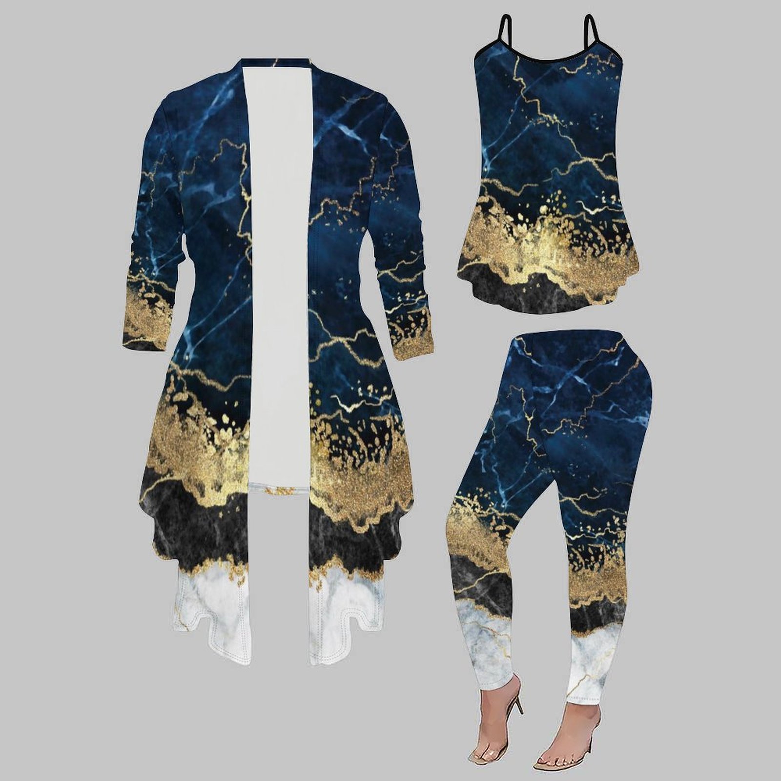 ชุดเซ็ตสามชิ้นแฟชั่นสำหรับผู้ห - Street Fashion Vest บทวิจารณ์และราคา