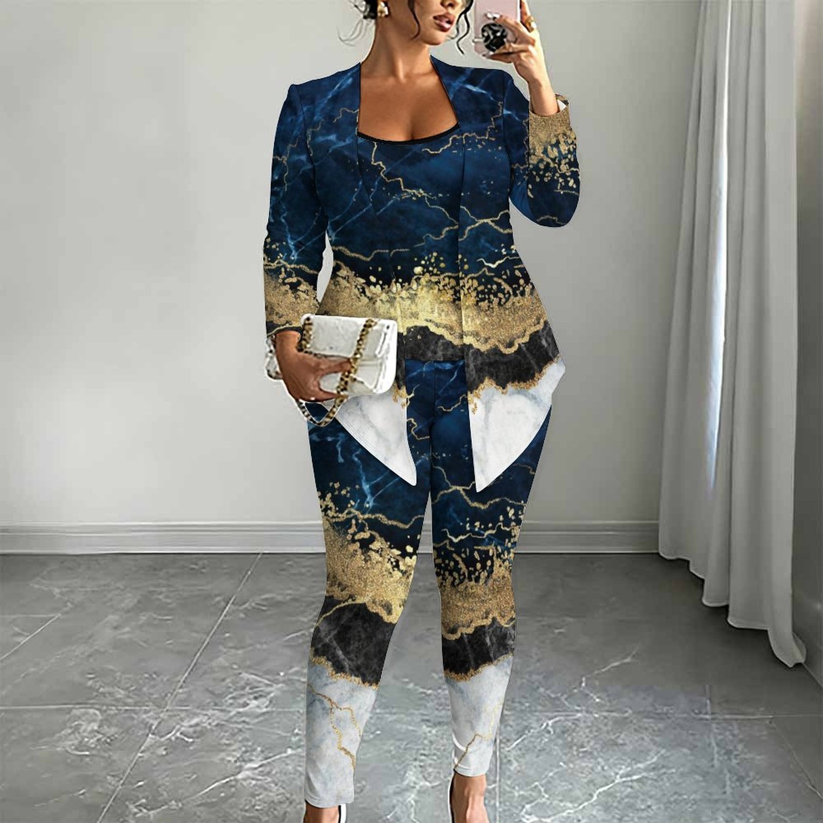 ชุดเซ็ตสามชิ้นแฟชั่นสำหรับผู้ห - Street Fashion Vest บทวิจารณ์และราคา