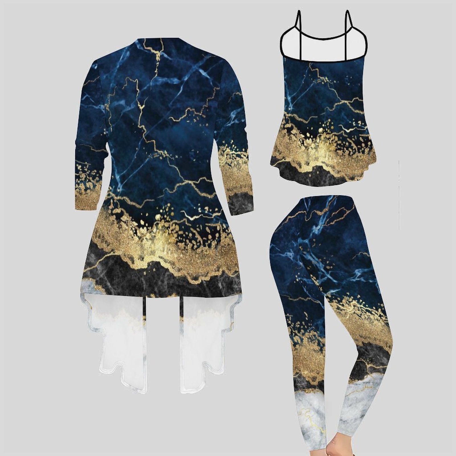 ชุดเซ็ตสามชิ้นแฟชั่นสำหรับผู้ห - Street Fashion Vest บทวิจารณ์และราคา