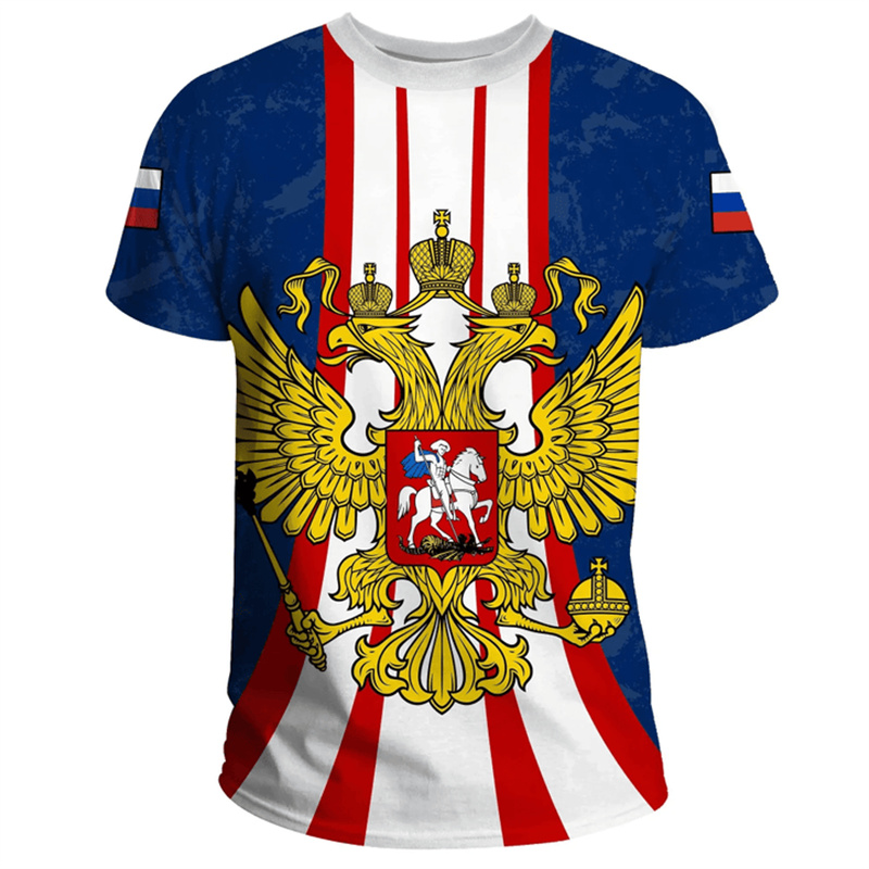 Fashion Russia Flag Badge T-sh - Street Fashion Russia บทวิจารณ์และราคา