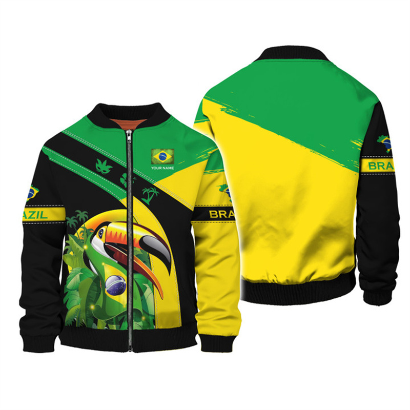 แจ็คเก็ตพิมพ์ลาย3D สำหรับผู้ชา - Street Fashion Brazil บทวิจารณ์และราคา