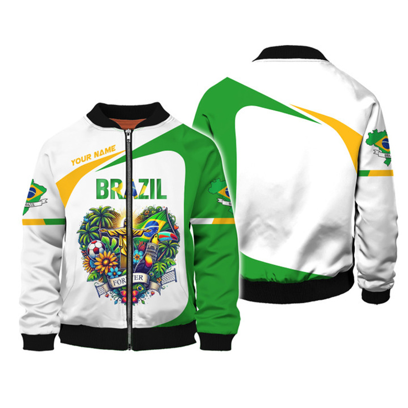 แจ็คเก็ตพิมพ์ลาย3D สำหรับผู้ชา - Street Fashion Brazil บทวิจารณ์และราคา