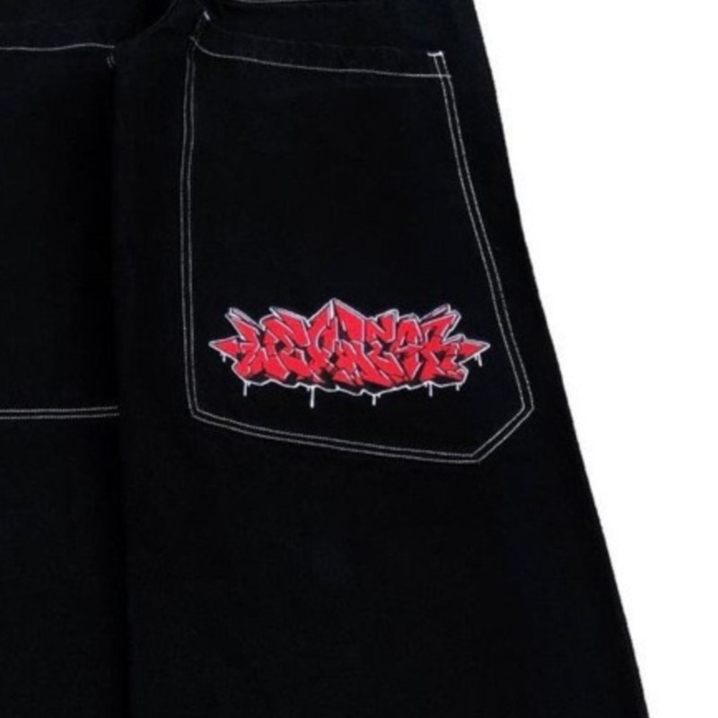 กางเกงยีนส์ทรงหลวมสไตล์ฮิปฮอปอ - Street Fashion Hip Hop บทวิจารณ์และราคา