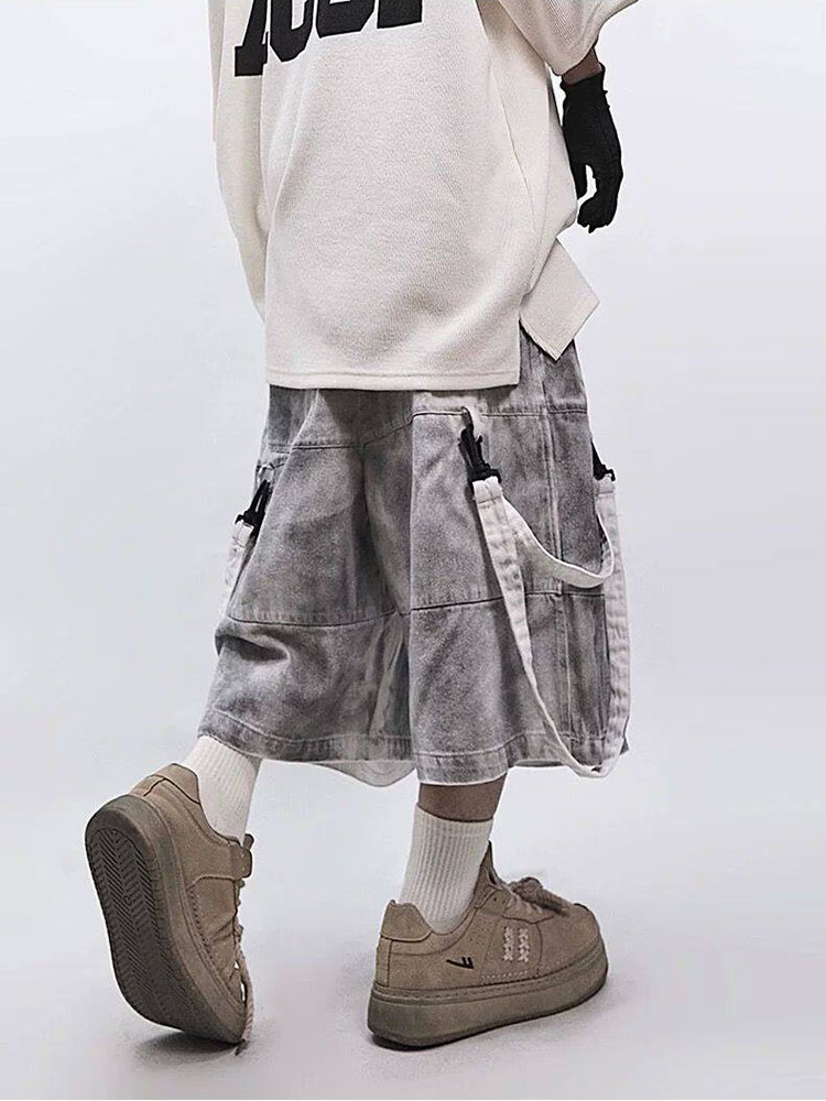 กางเกงยีนส์ขาดสไตล์เรโทรฮิปฮอป - Street Fashion Hip Hop บทวิจารณ์และราคา