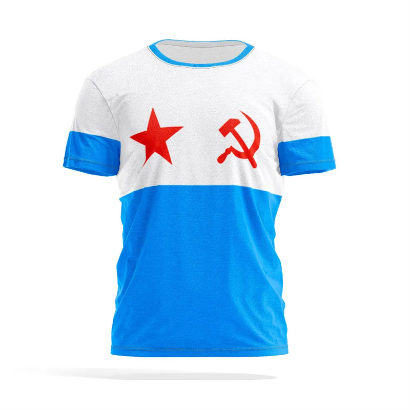 ธงรัสเซีย 3D พิมพ์เสื้อยืดสําห - Street Fashion Russia บทวิจารณ์และราคา